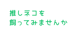 推しネコを 飼ってみませんか